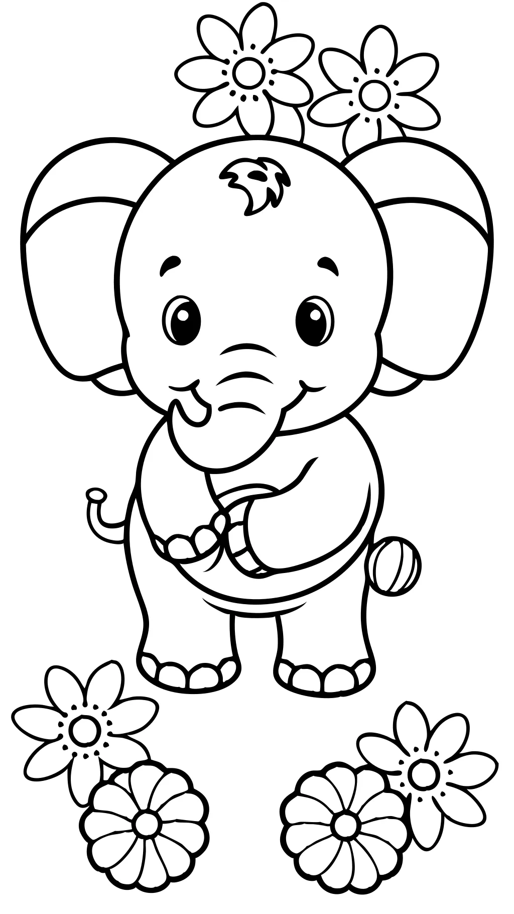 coloriages d’éléphant imprimables